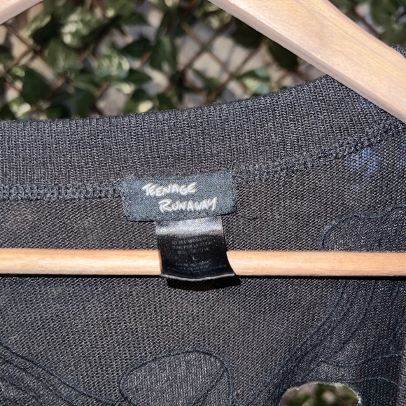 Genuine Y2K Teenage Runaway Skeleton Ribcage Back Cutout Cardigan - Picture 4 of 4